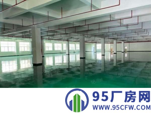 凤岗五联2200平厂房出租内部形象优带全新地坪漆消防喷淋