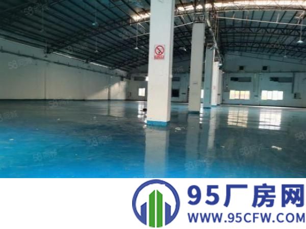 石碣镇工业区独院厂房招租一楼2000方现成装修全新地坪漆可分